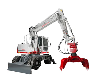 bagger takeuchi tb1160w mit greifer