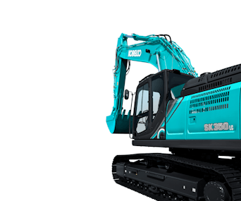 raupenbagger kobelco sk350 nlc von der linken seite