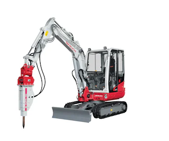 minibagger takeuchi tb235 von der seite