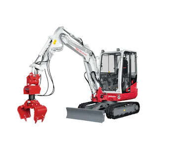 minibagger takeuchi tb235 mit greifer