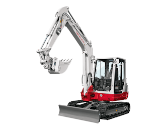 Minibagger Takeuchi TB 250 schraeg von vorne