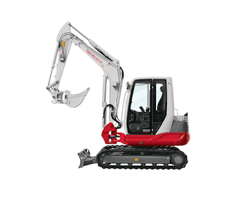 Minibagger Takeuchi TB 250 von der Seite