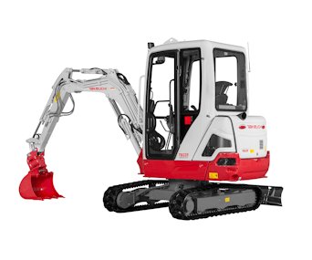 bagger takeuchi tb225 von der linken seite