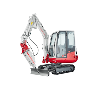 bagger takeuchi tb230 mit hydraulikhammer