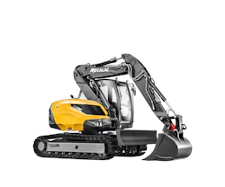 raupenbagger mecalac 15mc von der seite