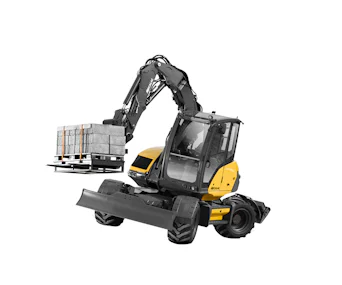 mobilbagger mecalac 9mwr mit palettengabel