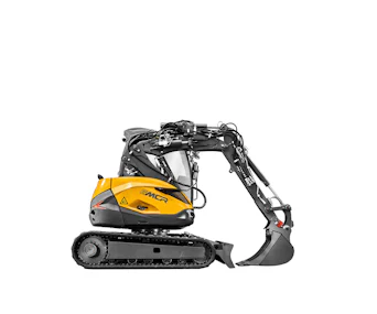 midibagger mecalac 6mcr von der seite rechts