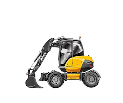 mobilbagger mecalac 7mwr von der seite