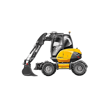 mobilbagger mecalac 7mwr von der seite