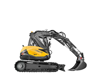 raupenbagger mecalac 8mcr von der seite