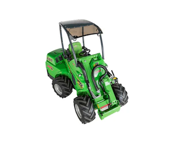 kompaktradlader avant e5 schraeg von oben