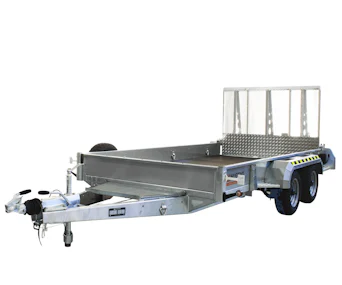 baumaschinenanhaenger nugent p3718h von vorne