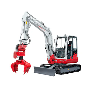 bagger takeuchi tb145 mit greifer