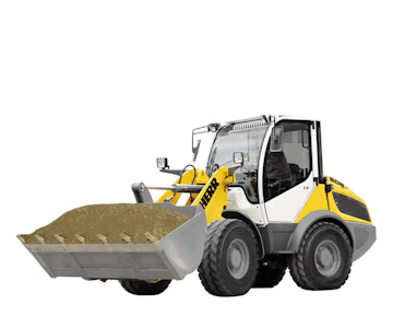 Radlader Liebherr L506 online mieten radlader liebherr 506 von vorne