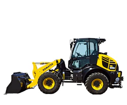 radlader komatsu wa100m von der seite