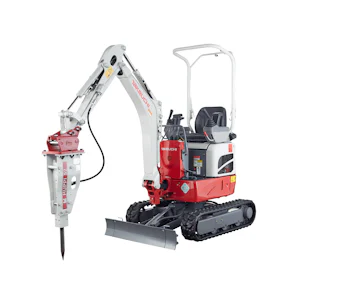 bagger takeuchi tb210r mit hydraulikhammer