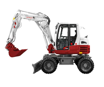 Mobilbagger Takeuchi TB295W online mieten bagger takeuchi tb295w seitenansicht links