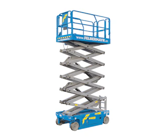 Felbermayr F-14 BS scherenarbeitsbuehne felbermayr f14 bs von vorne schraeg