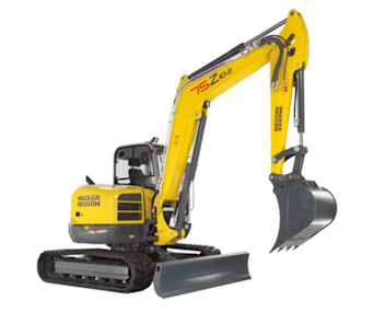 midibagger wacker neuson 75 z 3 schraeg von der seite
