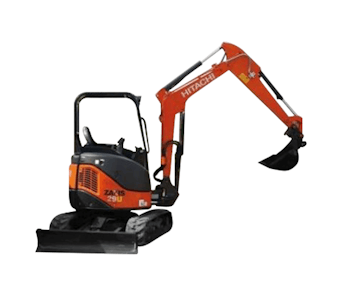 minibagger hitachi zx29u-3 von der seite