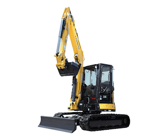 minibagger yanmar vio 55 schraeg von vorne
