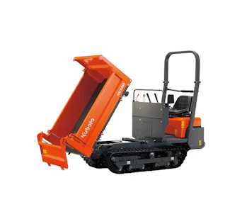 Raupendumper Kubota KC120 online mieten raupendumper kubota kc120 schraeg von vorne