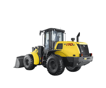 radlader new holland w170b schraeg von hinten