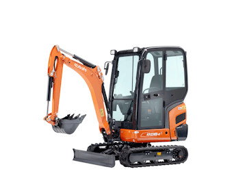 minibagger kubota kx018 schraeg von vorne