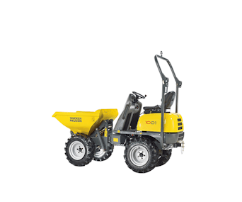 hochkippmulde wacker neuson 1001 schraeg von hinten
