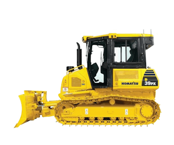 planierraupe komatsu d39px von der seite