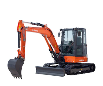 minibagger kubota u50 schraeg von vorne