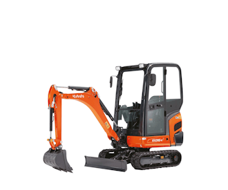 minibagger kubota kx016 schraeg von vorne