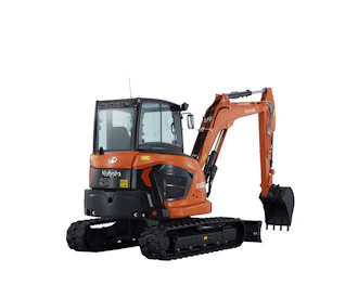 minibagger kubota kx 060 schraeg von hinten