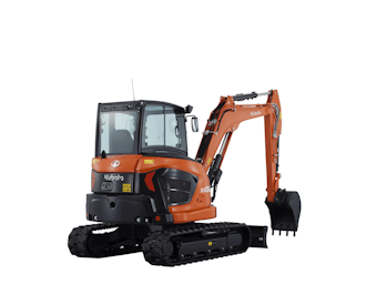 minibagger kubota kx 060 schraeg von hinten