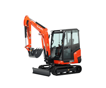 minibagger kubota kx027 schraeg von vorne