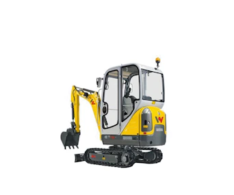 minibagger wacker neuson et16 schraeg von hinten