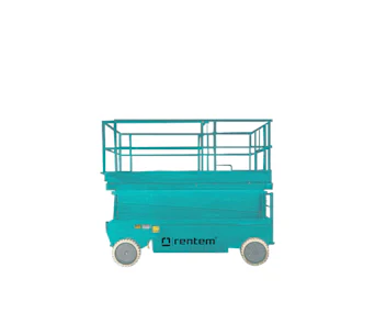 Scherenarbeitsbuehne Rentem Holland Lift X-105EL16 online mieten scherenarbeitsbuehne x-105el16 von der seite