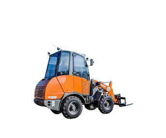 Radlader Weycor AR320 online mieten radlader weycor ar320 schraeg von hinten