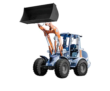 Radlader Weycor AR420 online mieten radlader weycor ar420 schraeg von vorne