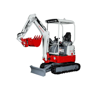 Minibagger Takeuchi TB217R online mieten bagger takeuchi tb217r von der seite