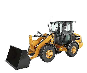 radlader caterpillar cat908m schraeg von der seite