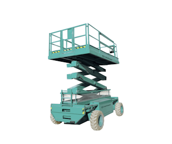 scherenarbeitsbuehne q-135el24 schraeg von vorne