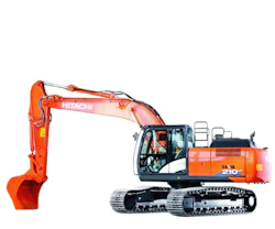 raupenbagger hitachi zx210lc von der seite