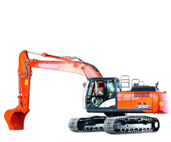 raupenbagger hitachi zx210lc von der seite