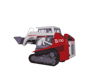 Kompaktkettenlader Takeuchi TL130 schraeg von hinten