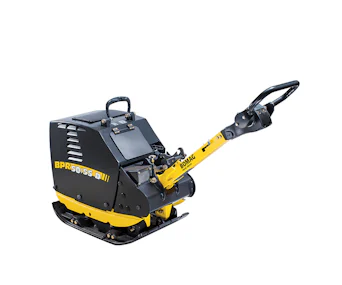 Ruettelplatte Bomag BP50/55 D/E online mieten Ruettelplatte Bomag BP50/55 D/E schraeg von hinten