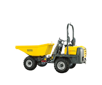 Raddumper Wacker Neuson 3001 mit Schutzbügel online mieten Raddumper Wacker Neuson 3001 mit Schutzbügel seitliche Darstellung