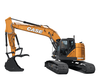 Raupenbagger Case CX145D SR von der Seite