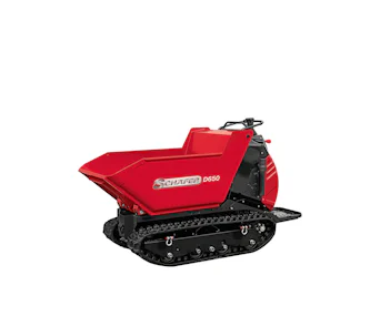 Raupendumper Schaefer D650 online mieten Raupendumper Schaefer D650 schraeg von vorne