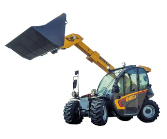 Teleskopstapler Dieci Miniagri 204 online mieten Teleskopstapler Dieci Miniagri 204 schraeg von vorne